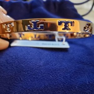 Tory Burch Gold Logo Bangle